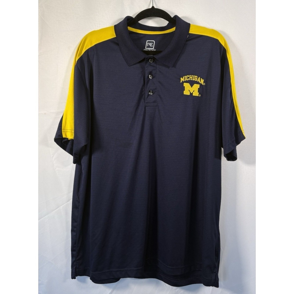 Proedge polo shirt‎ size XL Michigan wolverines 1/4 button
